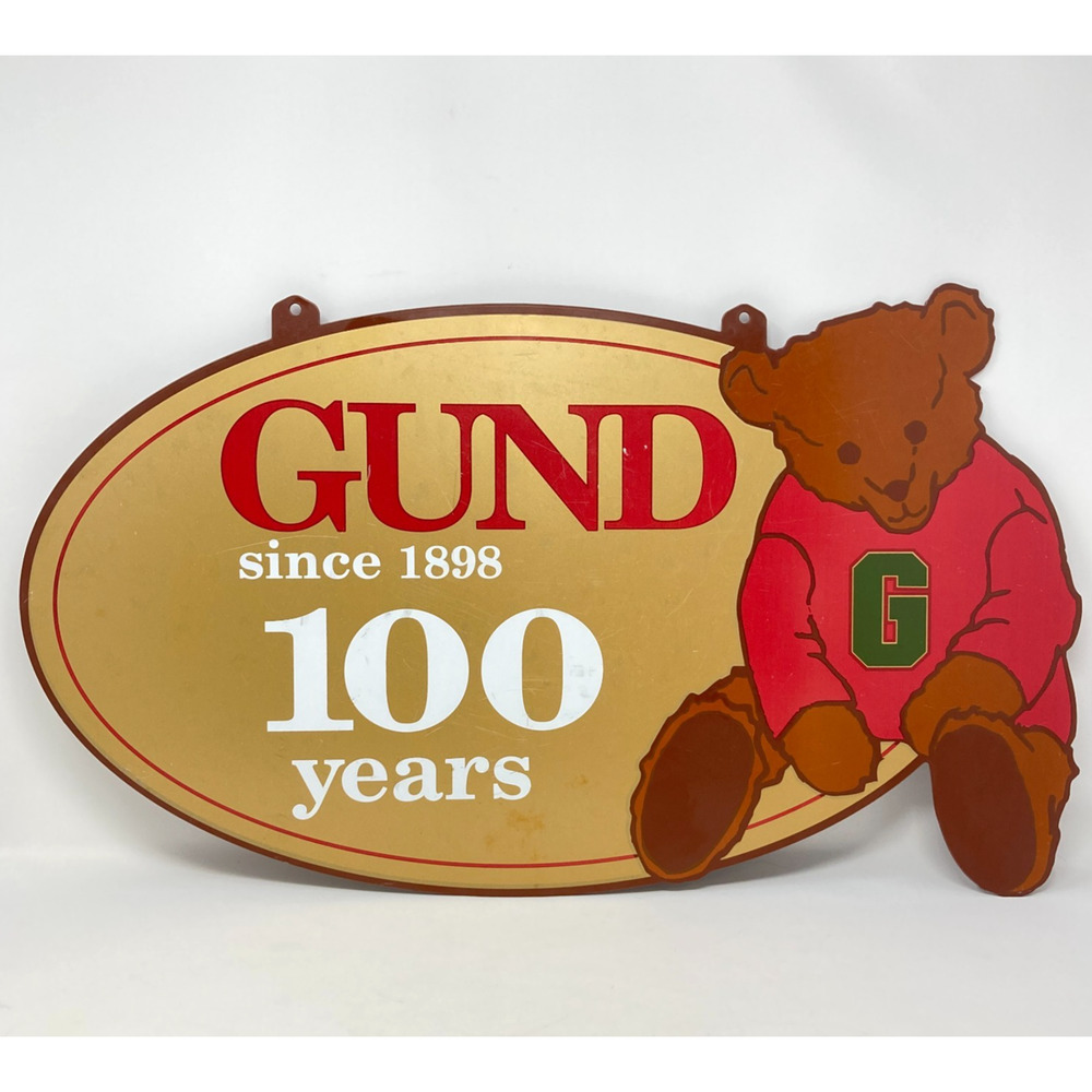 Vintage 1998 GUND 100 Years Store Display Sign Teddy Bear Centennial Advertising